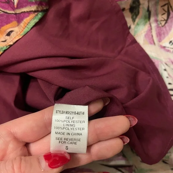 NWT Meet Me in Santorini Autumn Leaves Dress Size S - Picture 4 of 5